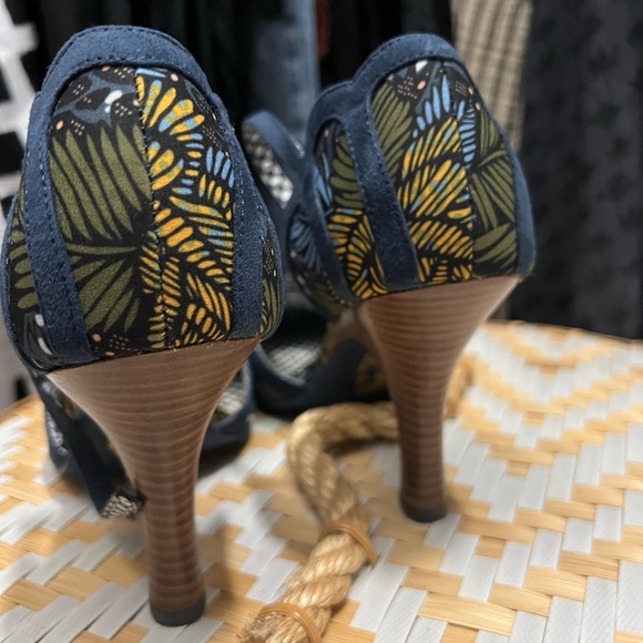 Ruby Shoo T-Strap Heels in Navy - Picture 3 of 4